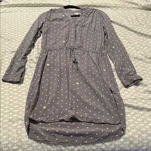 Stylish Gray Polka Dot Kids Dress